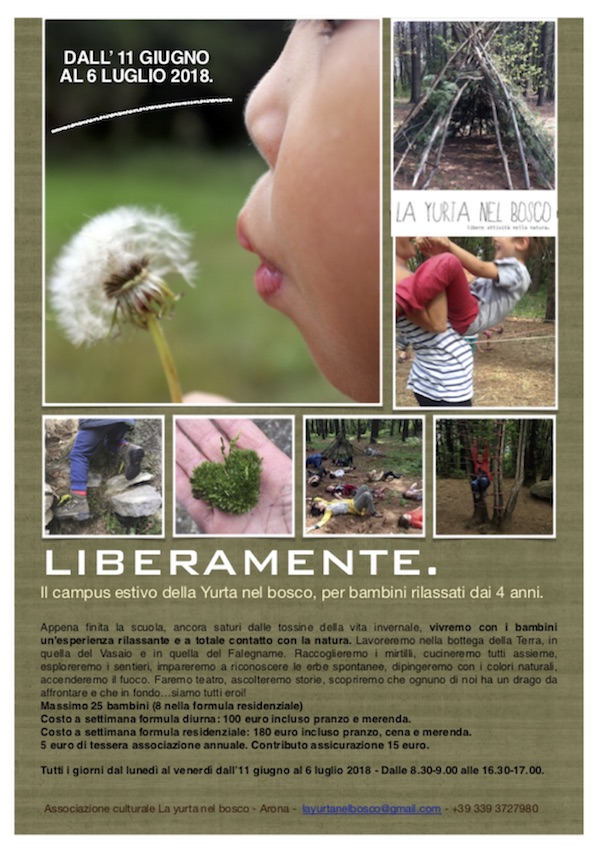 Campus estivo Liberamente 2018