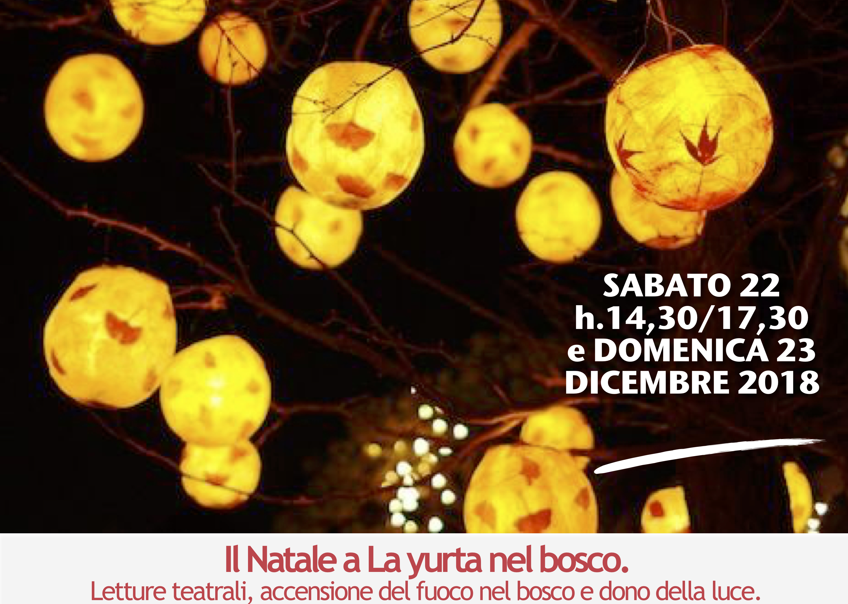 Il Natale a La yurta nel bosco.